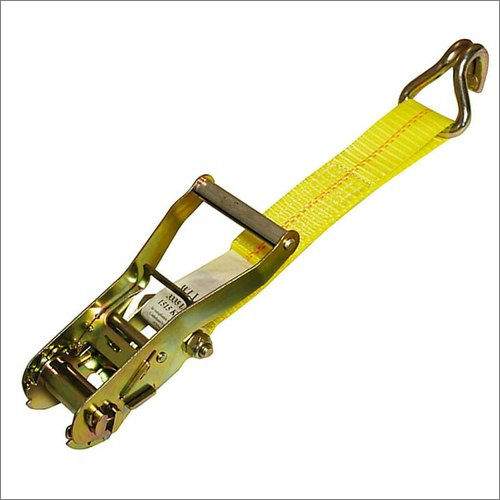 Yellow Short End Ratchet Lashing Belt