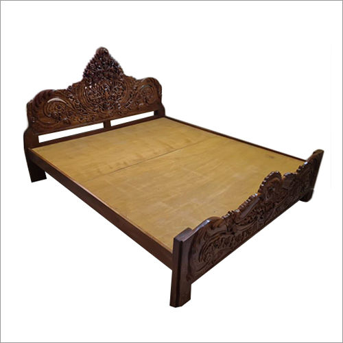 Machine Made Teakwood Cot Model Bed