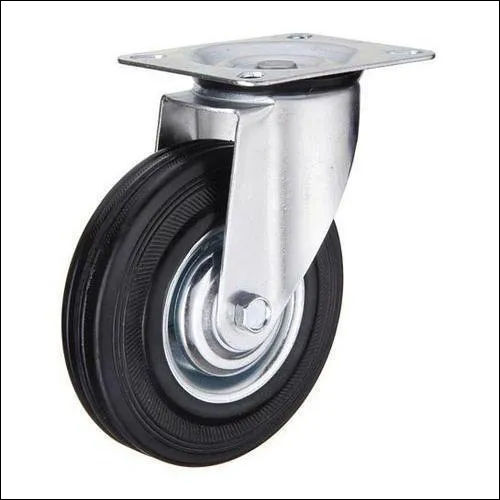 Painted Black Rubber Caster Wheel