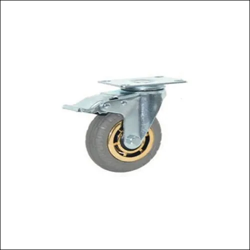 Grey Rubber Caster Wheel
