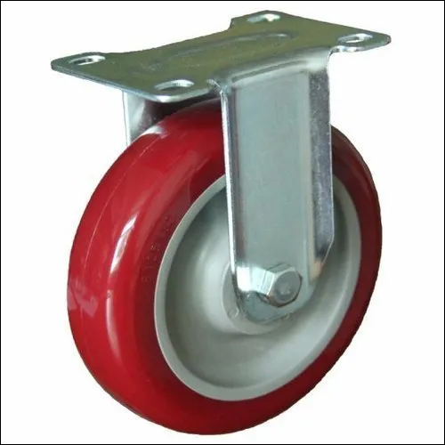 Red Pvc Castor Wheel