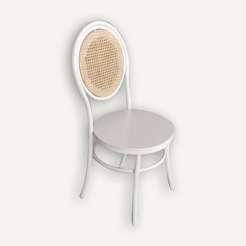Wooden Cane Modern Chair - Wood, Cane 45x45x90 cm, White | Elegant Design, Comfortable Seating, Stylish Accent, Easy Assembly