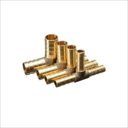 Golden Brass Tee Joint Nipple