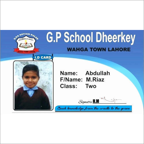 Plastic School ID Card