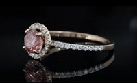 Pink Stone Lab Grown Diamond Ring
