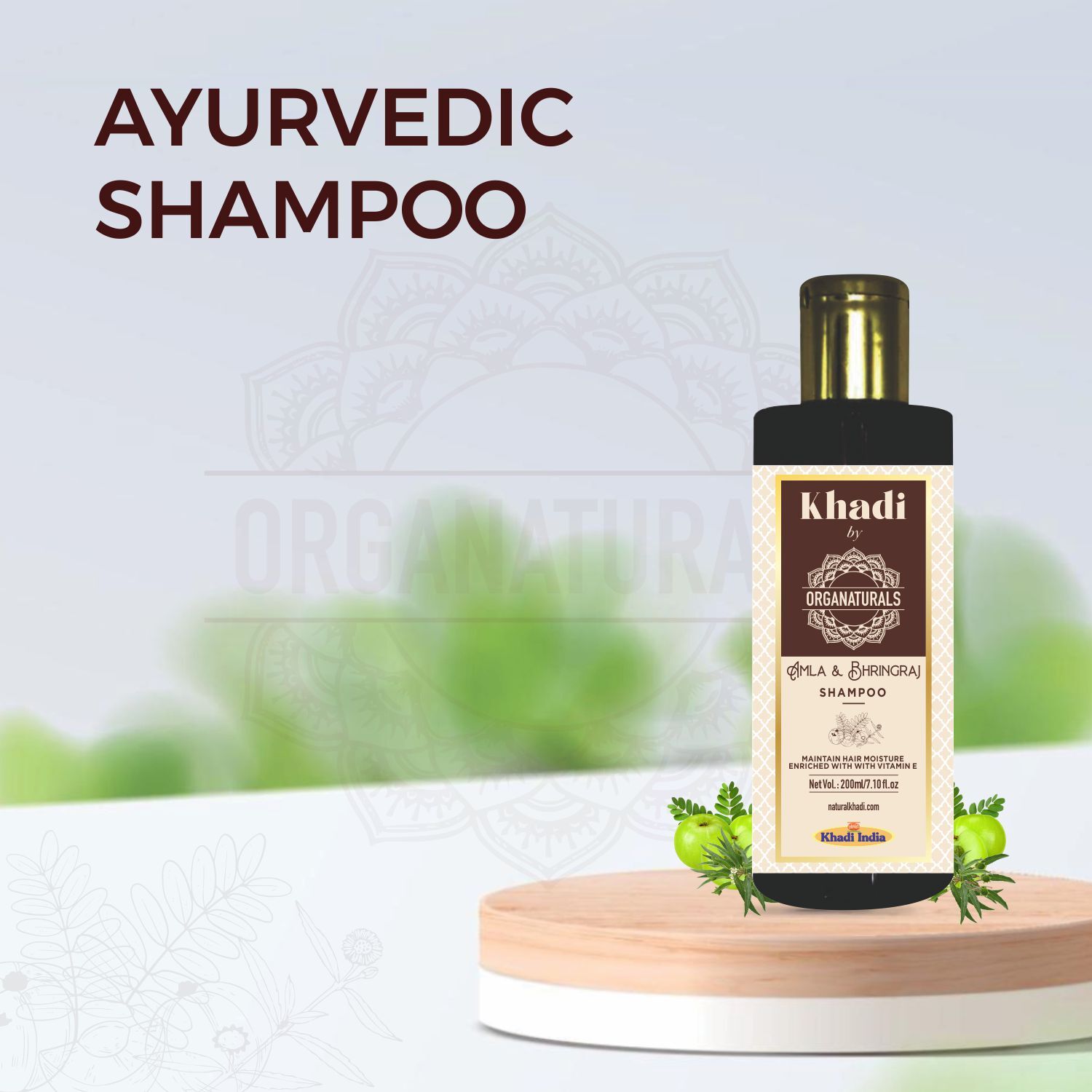 Organic Ayurvedic Amla and Bhringraj Herbal Hair Cleanser  Hair Shampoo