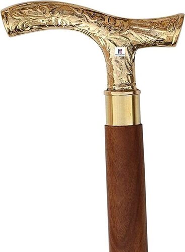 Walking Stick Men Derby Canes And Wooden Walking Stick For Men And Women Solid Brass Handle Affordable Gift Item