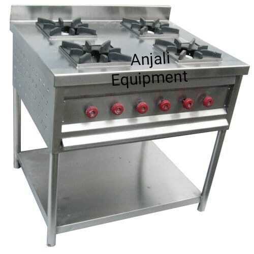 Stainless Steel Four Burner Conti Range