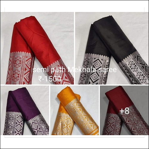 Semi Path Mekhela Saree