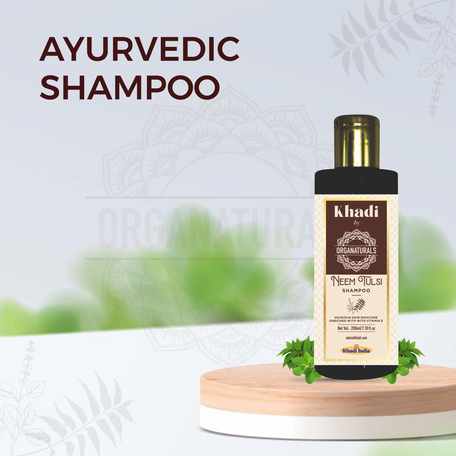 Hair shampoo Tulsi And Neem Hair Shampoo Sulfate and Paraben Free for All Type of Hair