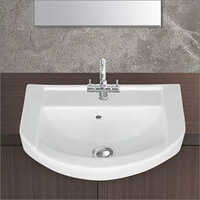White 18x14 Inch Round Cabinet Basin