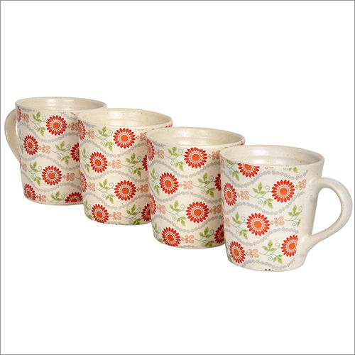 4 Sets Printed Ceramic Mugs