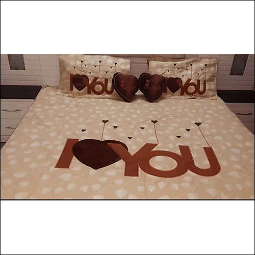 100% Cotton Velvet Embroidery 5 Pcs Bedding Set