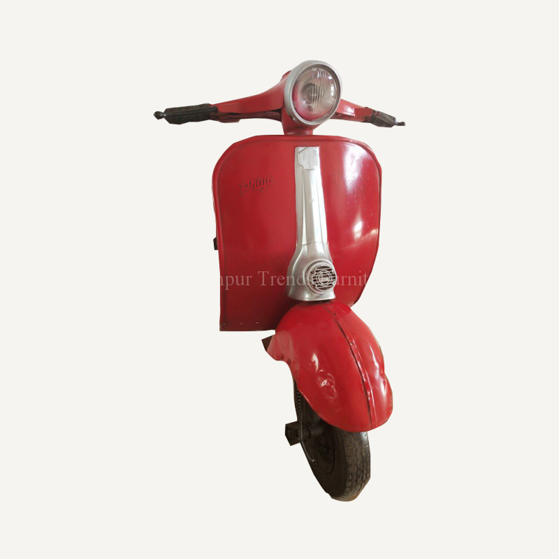 Wall Hanging Scooter - Metal, 12x6x8 Inches, Red | Vintage Style, Wall Decor, Easy Installation