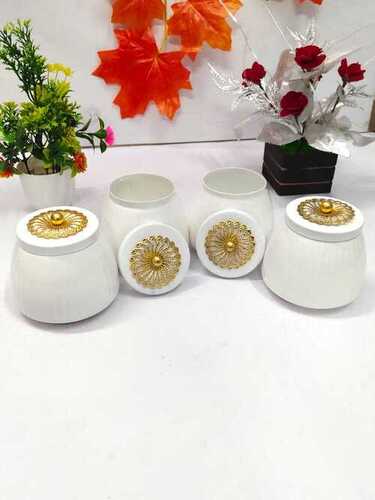 High Quality Iron Dry Fruit Container Set of 4 ( Box Include)