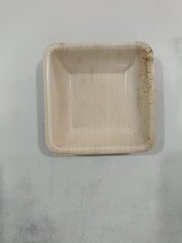 Areca Palm Leaf - 3 Inch Square Plate | Natural Finish, Aesthetic Design For Appetizers And Desserts