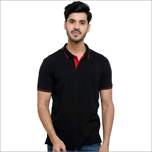 Mens Cotton Collar T-Shirt With Tipping Age Group: Adult
