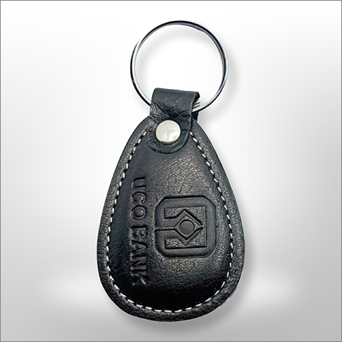 Black Leather Keychain