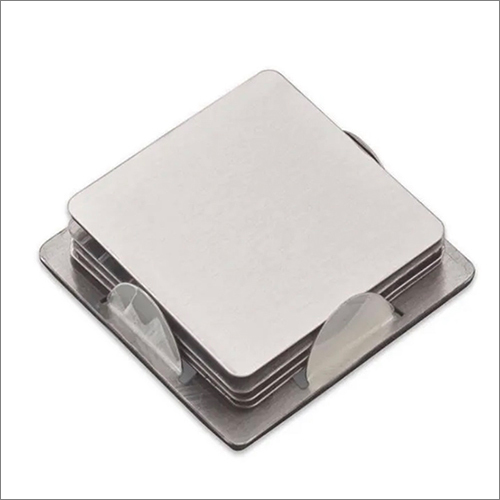 Silver Definite Square Metal Coaster