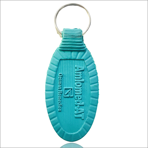 Blue Rubber Moulding Keychain