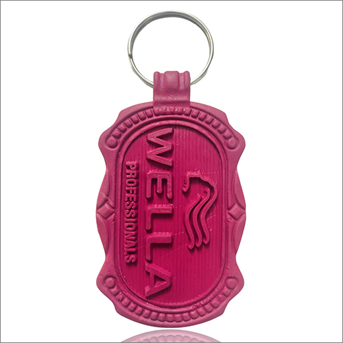 Pink Rubber Keychain