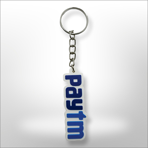 Blue Paytm Silicone Keychain