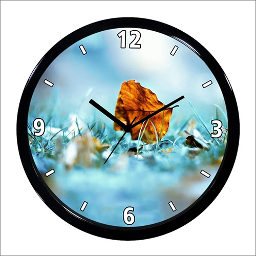 Blue Round Wall Clock