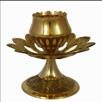 Golden 5 Inch Metal Brass Incense Agar batti Stand Holder