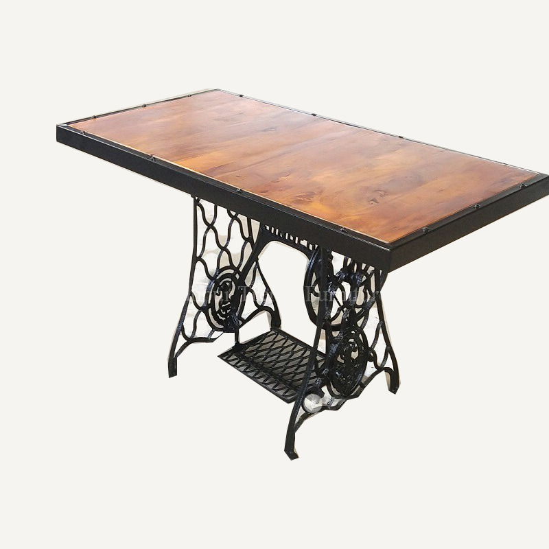Industrial Desk - Metal Wood 1200x600 mm Black, Sturdy Design, Space Saving
