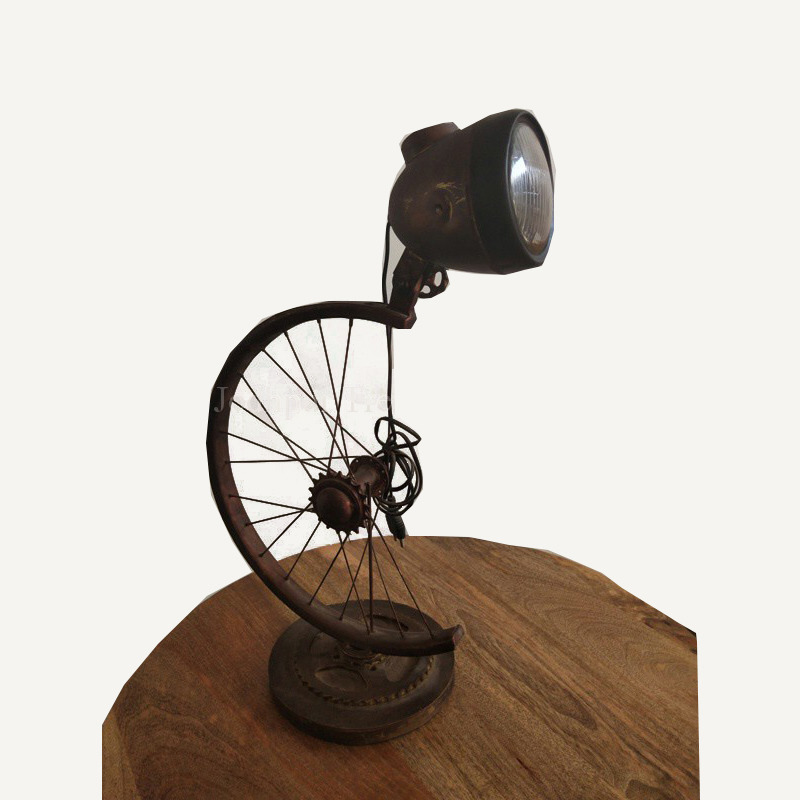 Industrial Lamp and Lights - Metal, 300mm Height, 150mm Base Diameter, E27 Bulb | Unique Design, Durable Material, Ambient Lighting, Recycled Parts, Rustic Style