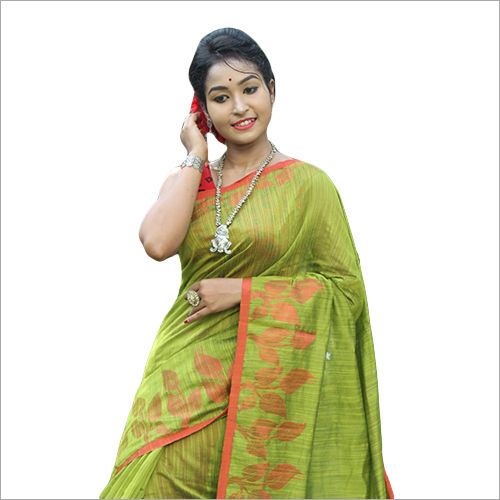 Cotton Green Silk Saree