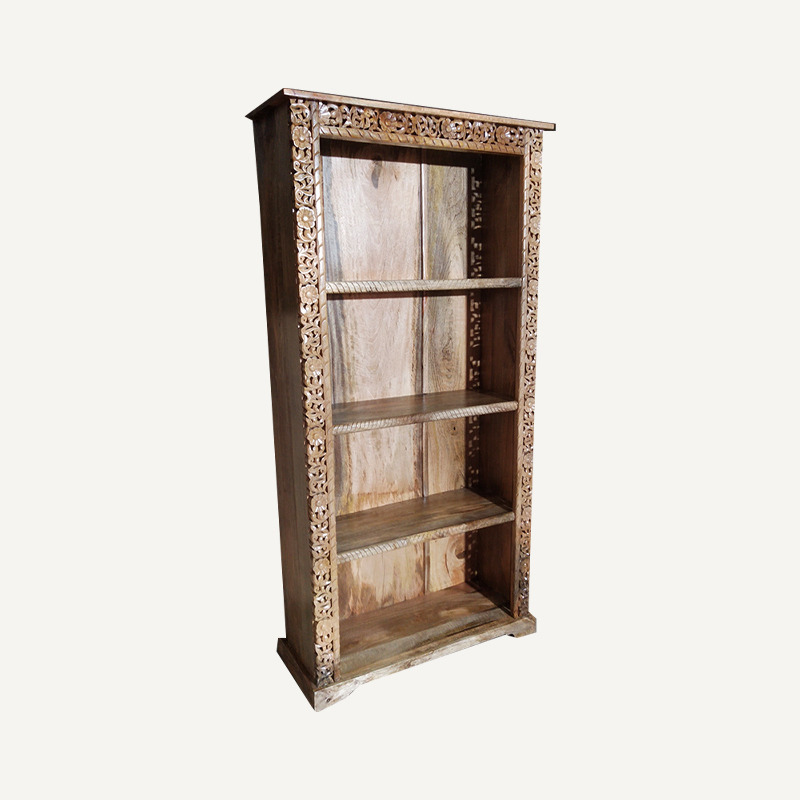 Wooden Carving Bookshelf