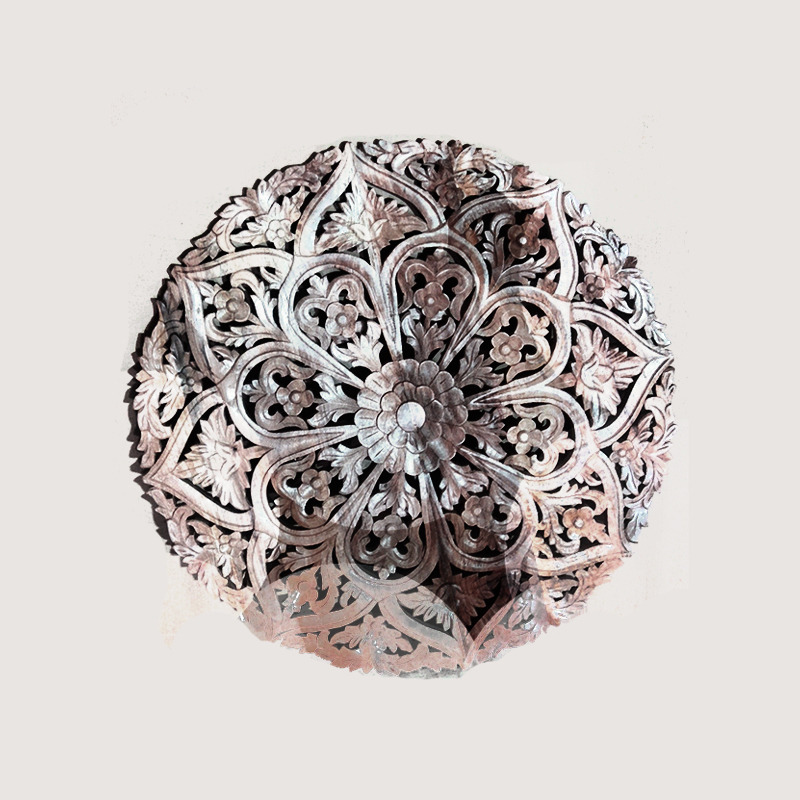 Wooden Carving Panel - Wood, 150mm Diameter, 20mm Thick, Brown | Intricate Design, Durable, Easy Carving, Versatile Use