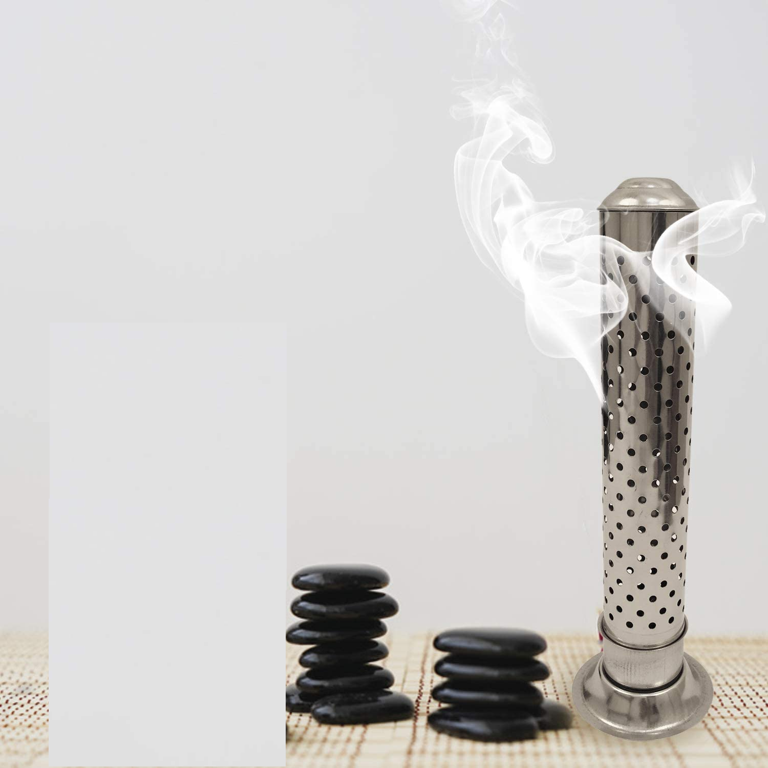 Stainless Steel Incense Holder for Incense Stick Tower Shaped Incense Ash Catcher Indoor Outdoor Use Steel Agar batti Stand Incense Burner Holder for Positive