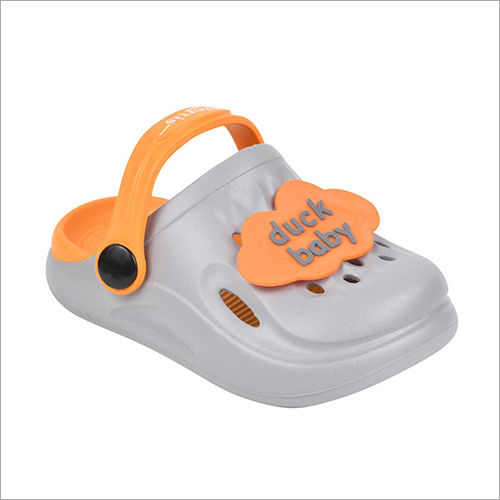 Different Available Grey And Orange Duck Baby Eva Clogs