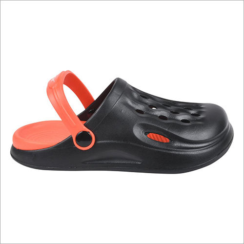 Kids Orange And Black EVA Clogs