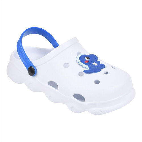 Kids White And Blue EVA Clogs