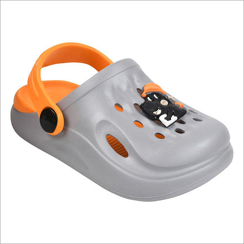 Baby Grey And Orange EVA Clogs