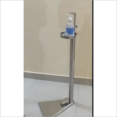 Chrome Finish Stainless Steel Foot Press Sanitizer Dispenser