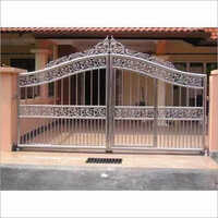 Silver Automatic Stainless Steel Sliding Gate