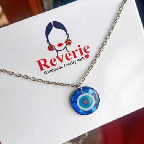 Evil Eye Resin Handmade Pendant