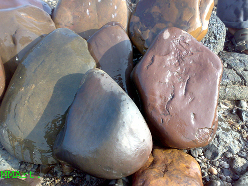 Colored coating polished River Pebbles for Garden Decoration and Landscaping pathway