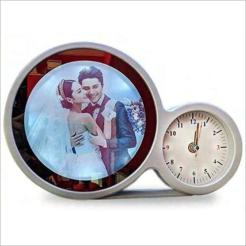 Personalized Round Magic Mirror With Clock