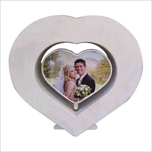 White Sublimation Heart Shaped Magic Mirror Led Frame