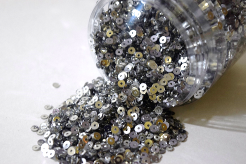 Flat Round Sequins - Color: Red