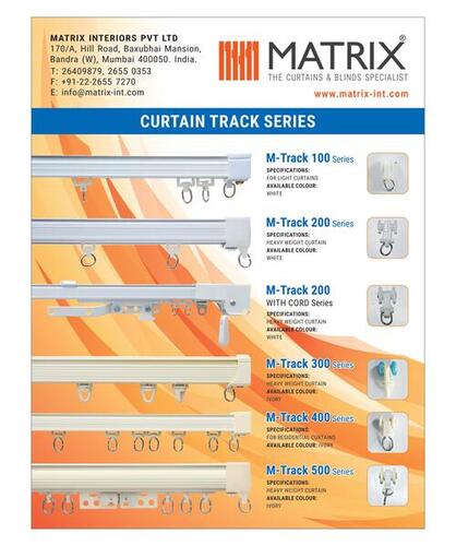 M-Track Curtain Track 100 - Color: Black