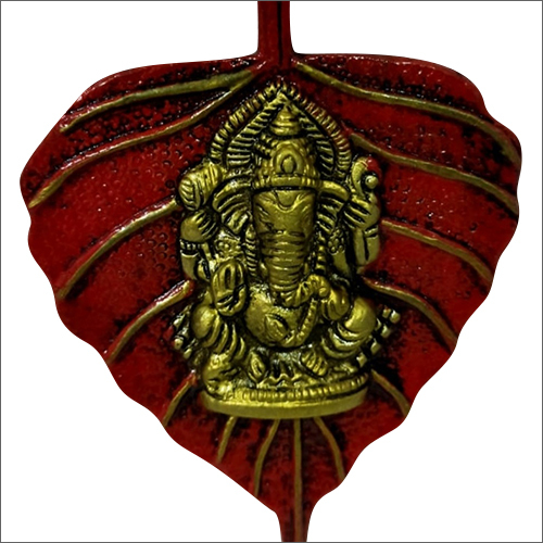 Gold Plated Leaf Ganesha