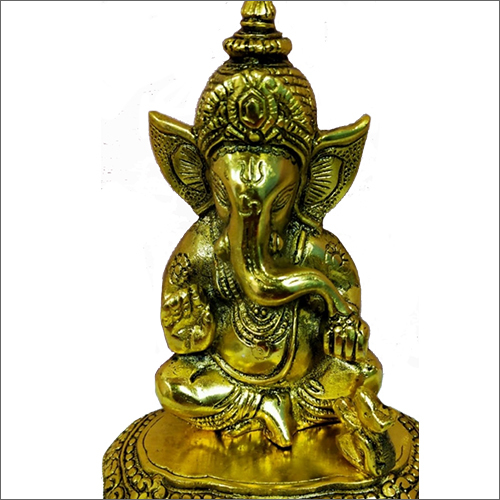 Gold Plated Ganesh Statue