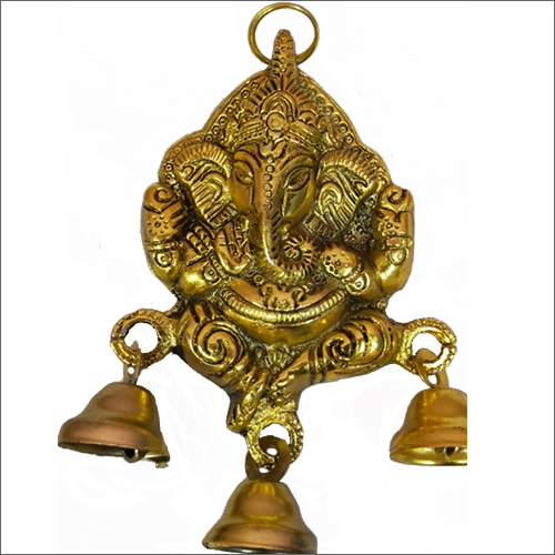 Gold Plated Ganesh With Bell