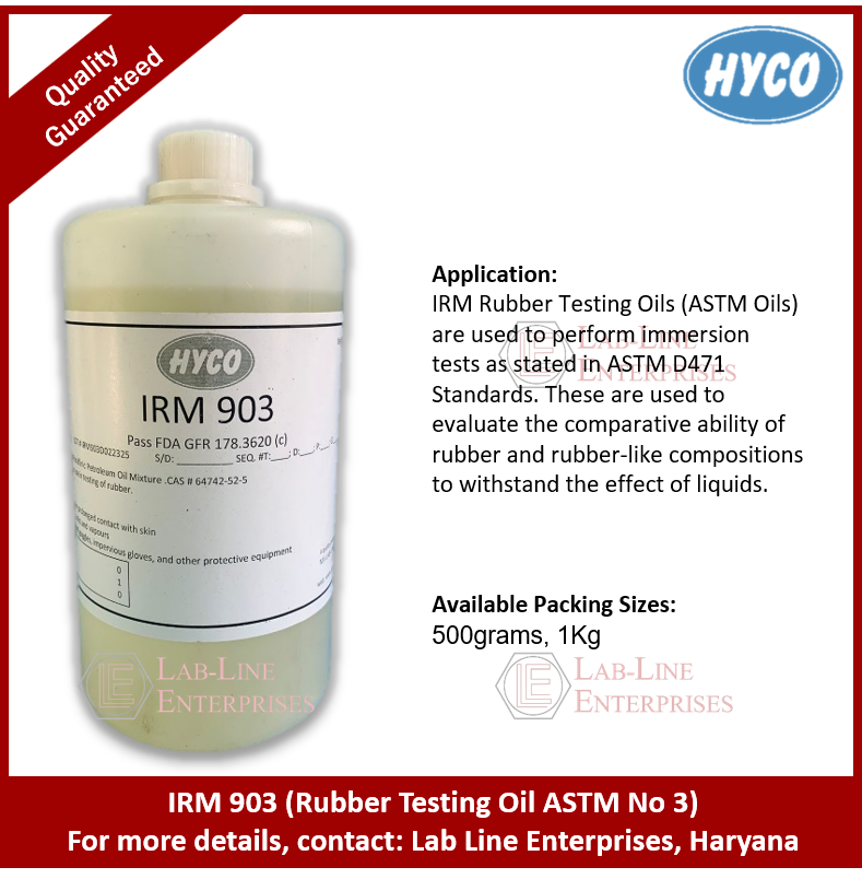 IRM Rubber testing Oils ASTM Oil D471